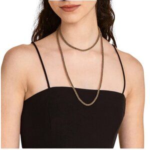 Deepa Gurnani Bethany Necklace – Pink & Black Beaded – 40”